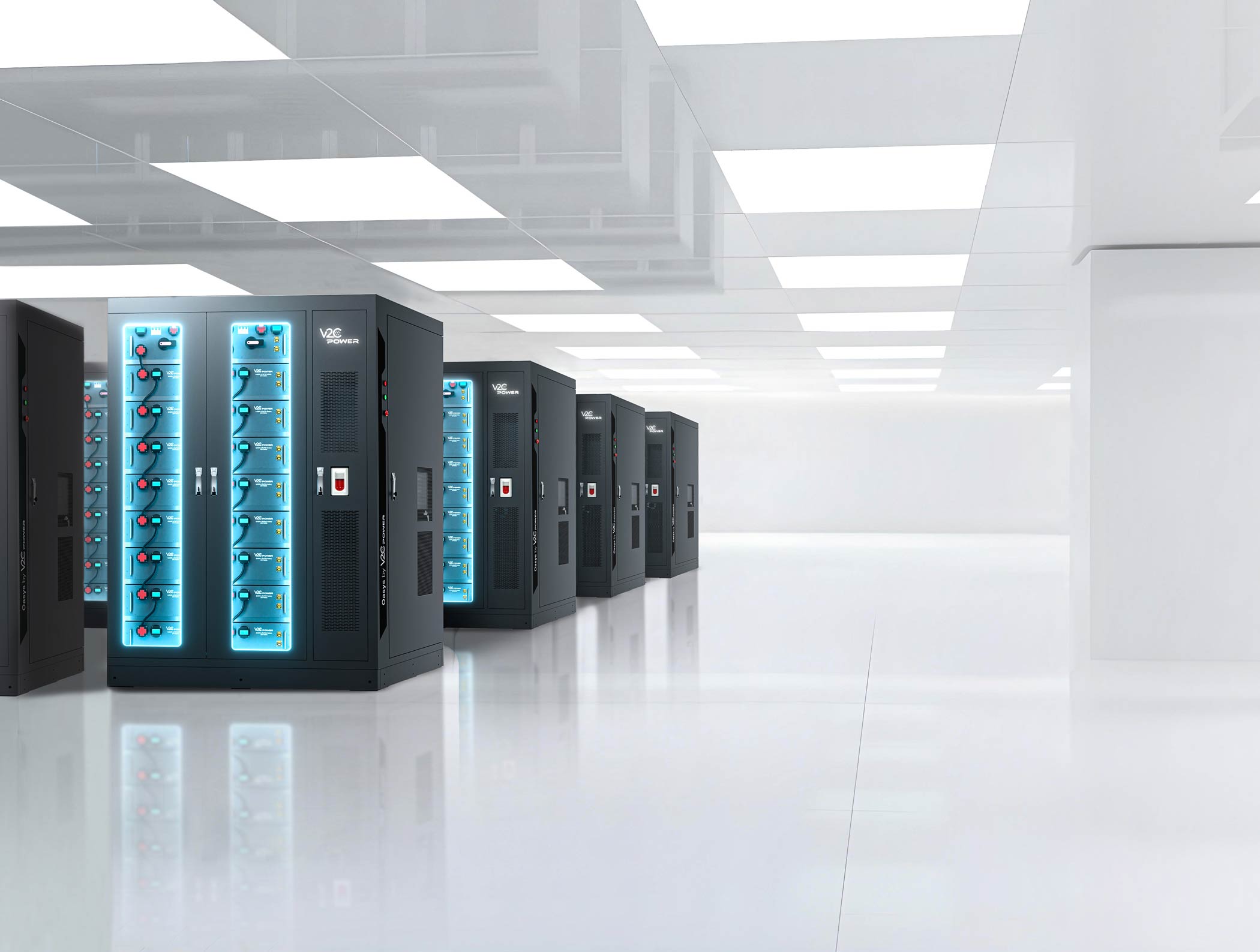 V2C Power | Sistemas de almacenamiento de energía en baterías BESS Baterías V2C